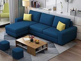 Deep BLue Upholstery Chairs For Living Room